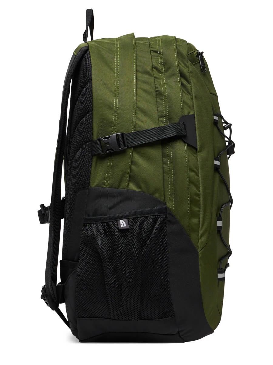 The North Face Backpack With Front Zip Pocket And Bungee Cord System In Green