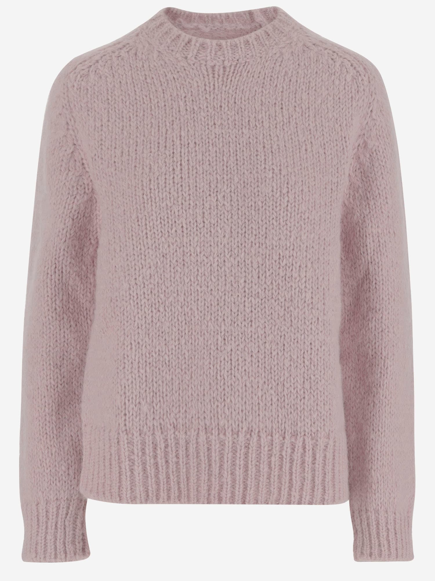 Jil Sander Wool Blend Crew Neck Sweater In Pink