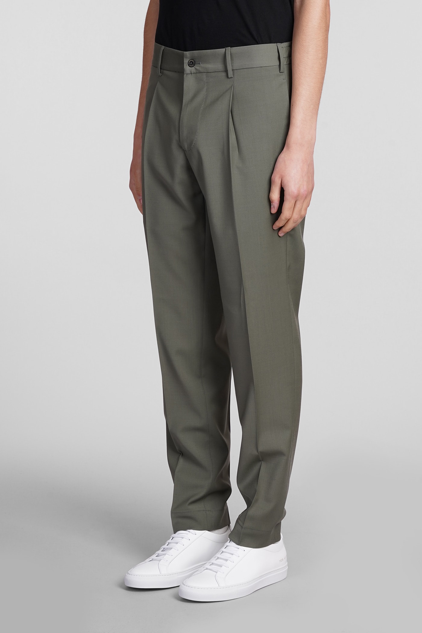 Shop Santaniello Pants In Green Polyester