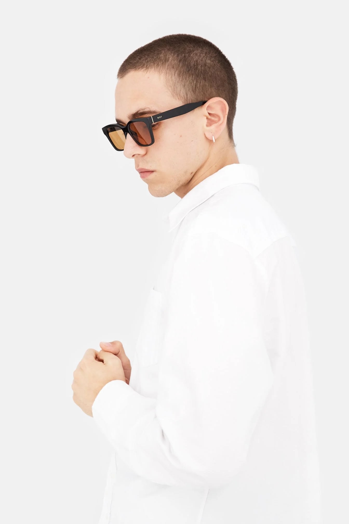 Retrosuperfuture America Refined Bold Square Frame Sunglasses In Brown