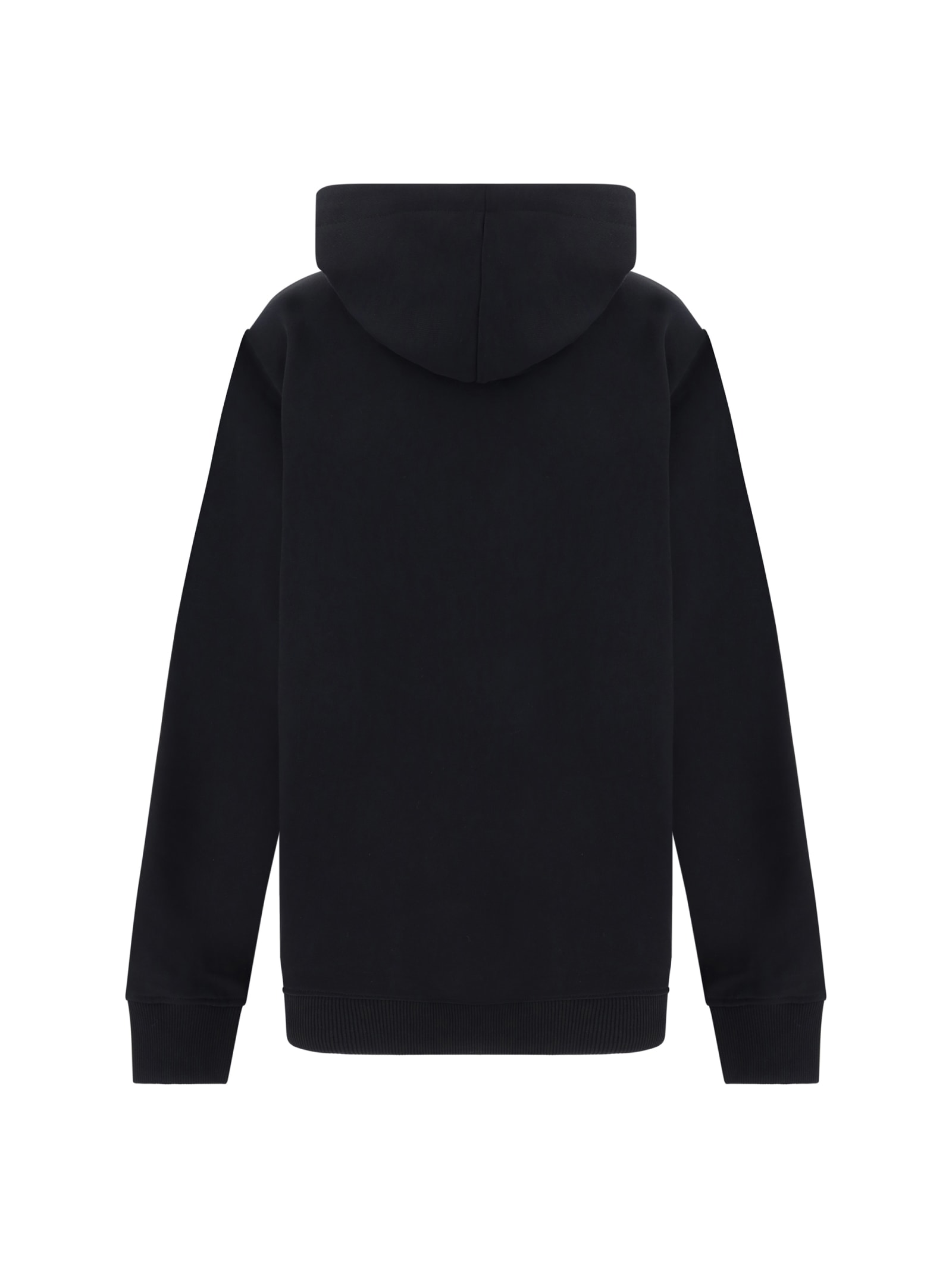 Shop Balmain Hoodie In Eab Noir/blanc