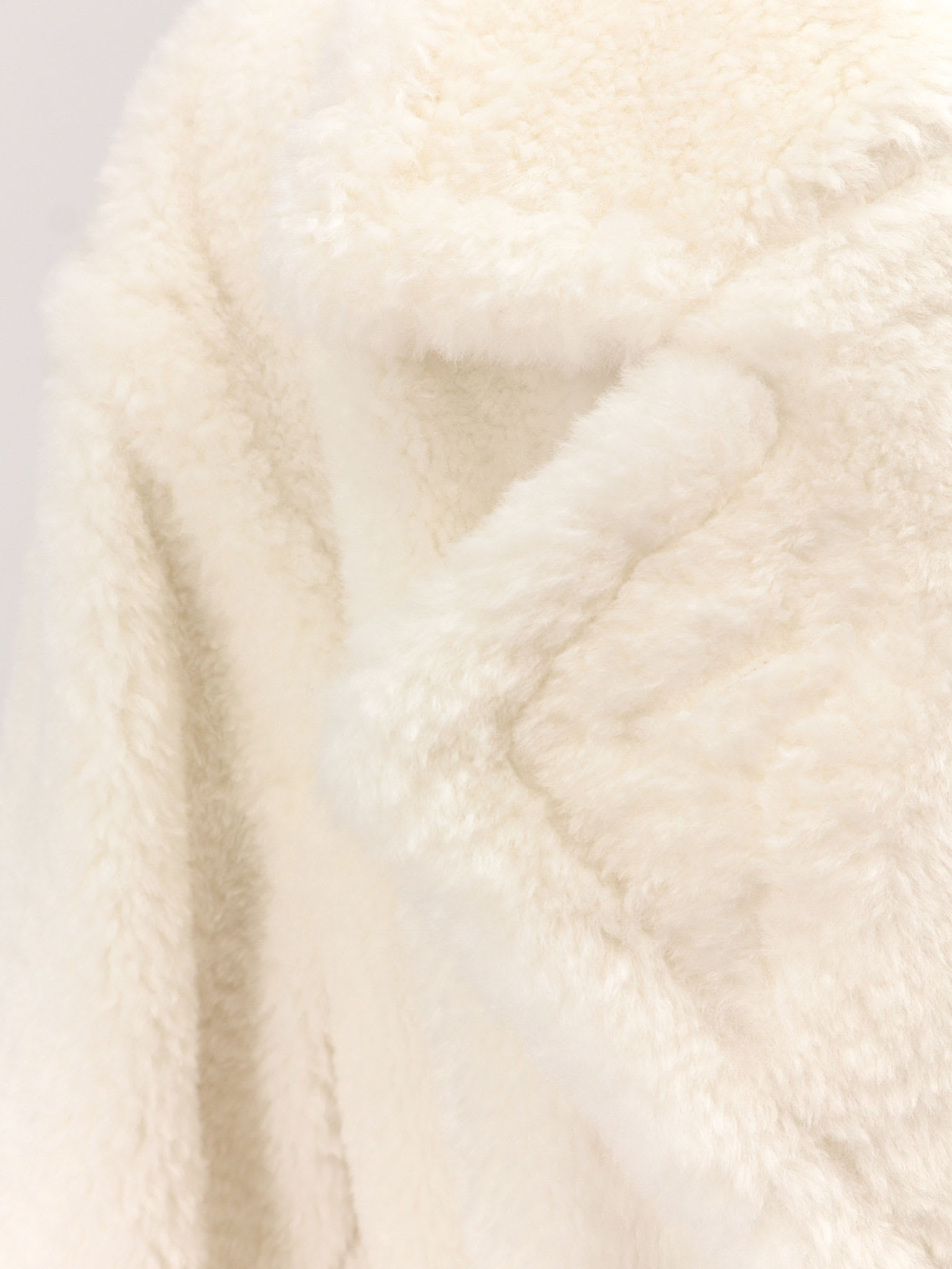 Hugo Boss Catedy Synthetic Fur Coat In White