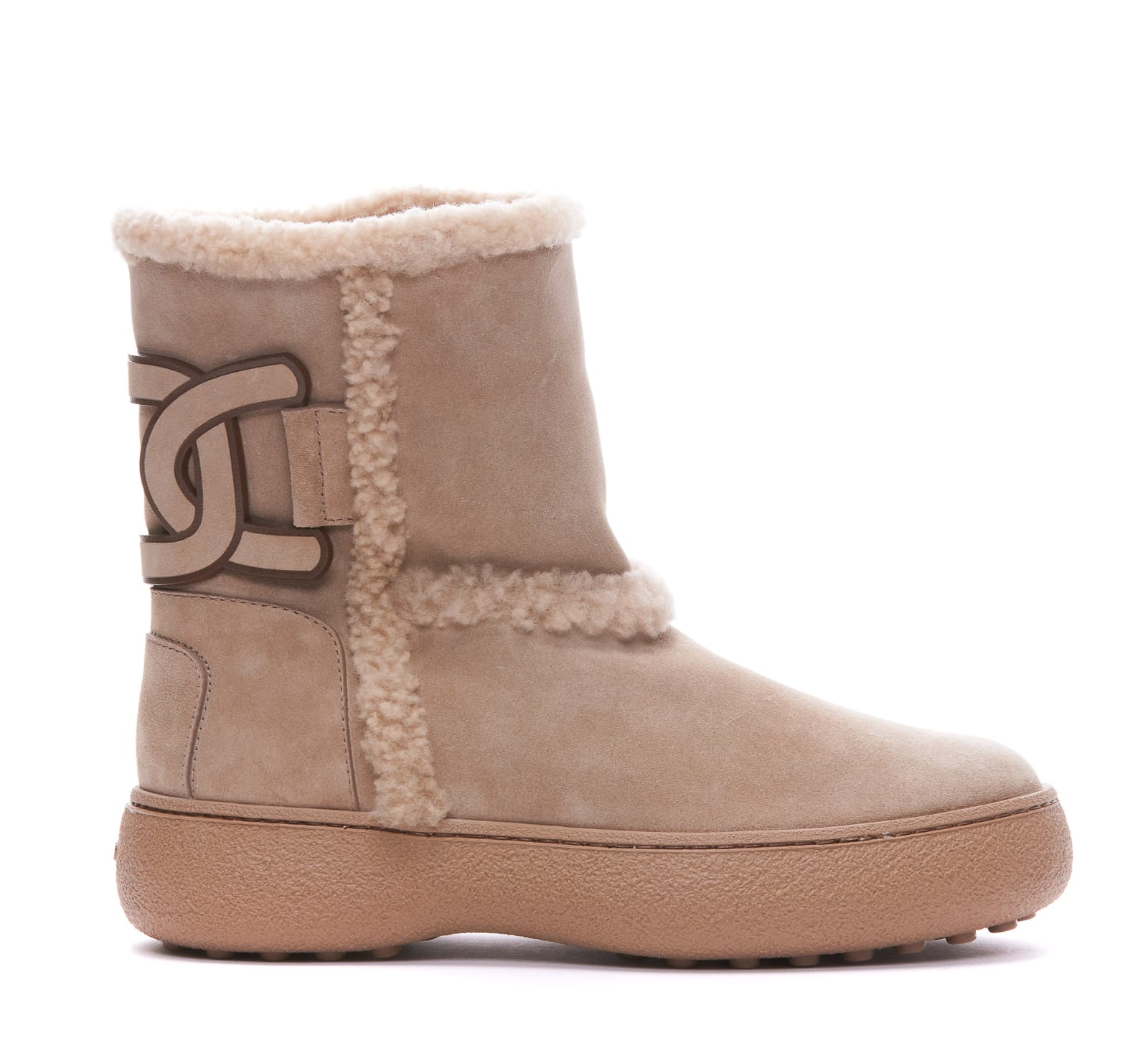 Shop Tod's Booties In Beige