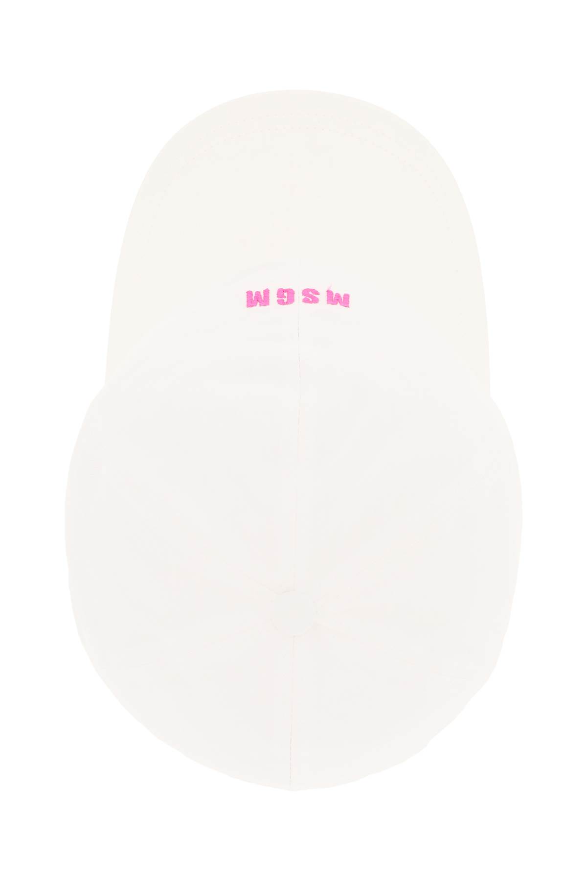 Shop Msgm Fluo Logo Baseball Cap In White (white)