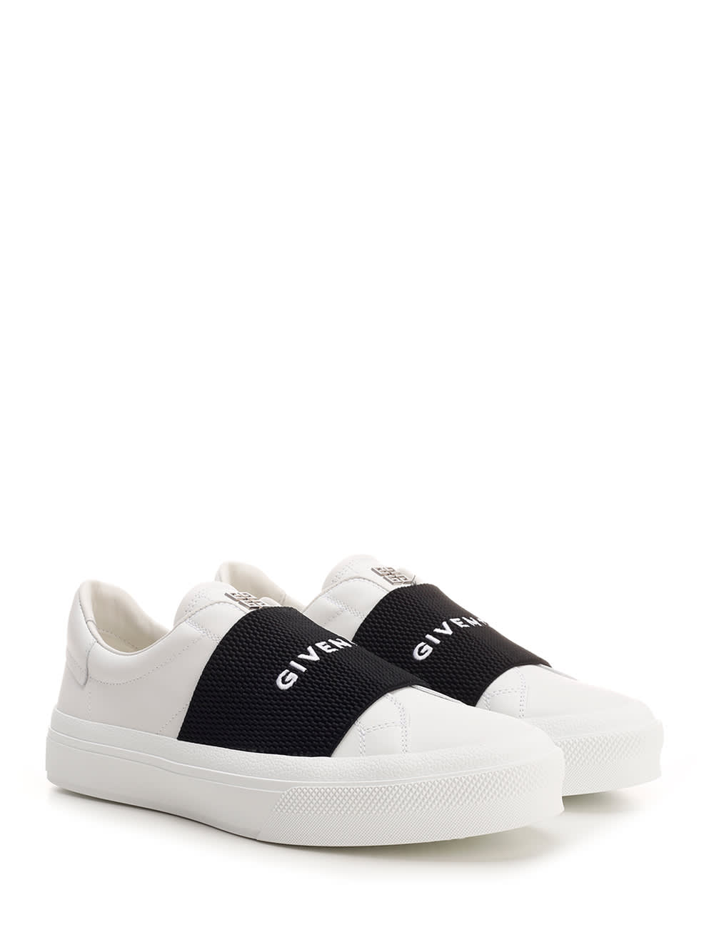 Shop Givenchy White City Court Sneakers In Bianco