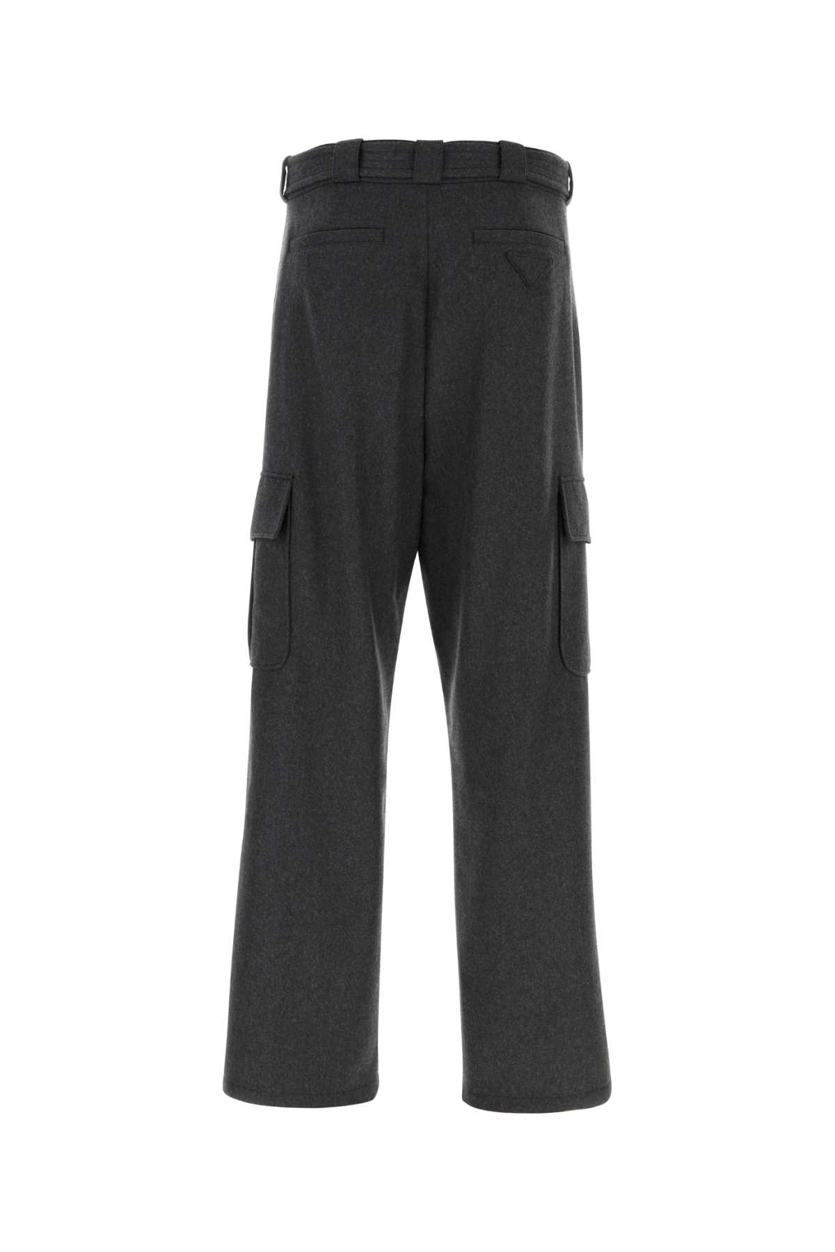 Shop Prada Graphite Wool Cargo Pant In Ardesia