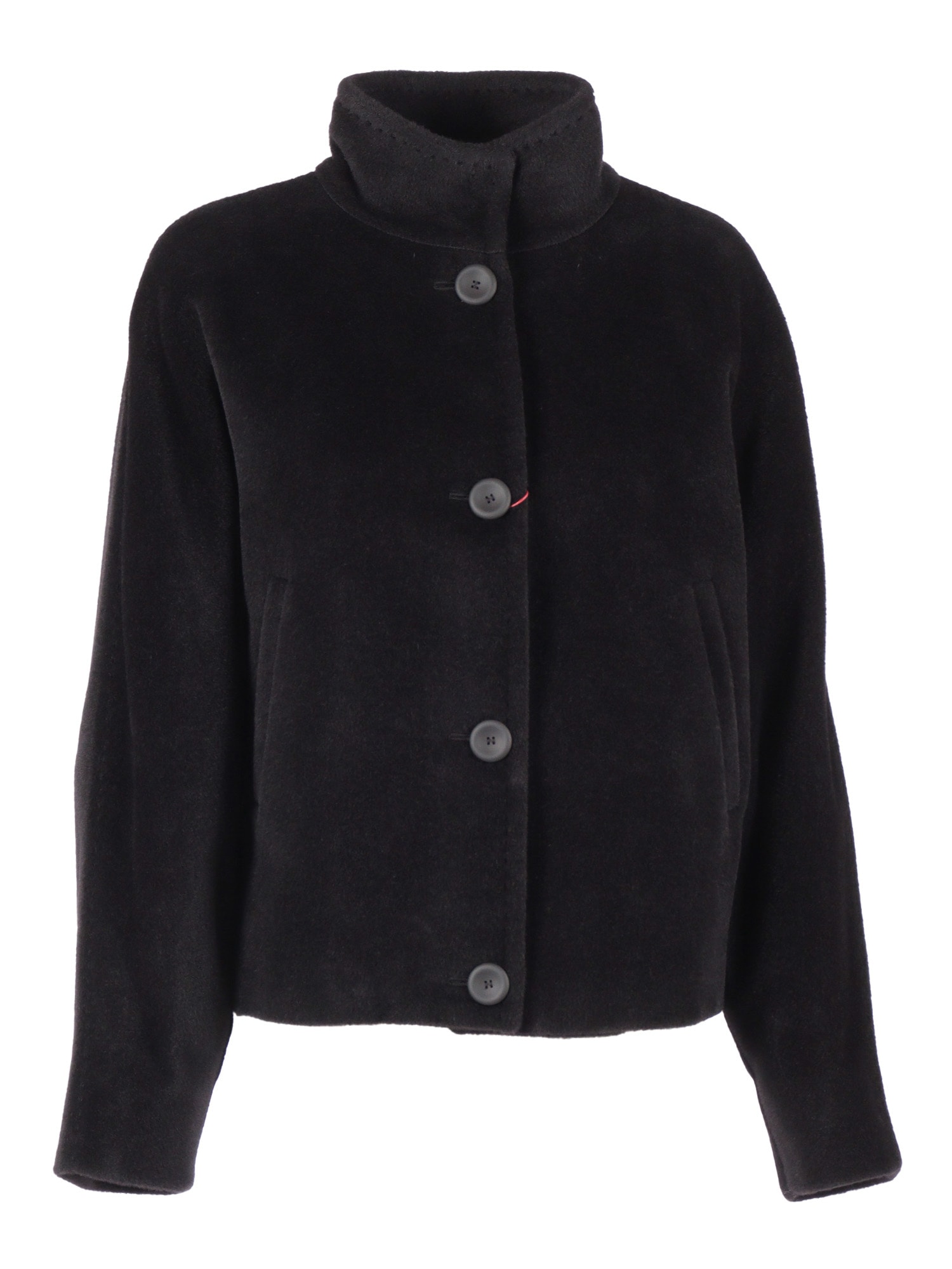 Max Mara Caladio Buttoned Jacket In Black