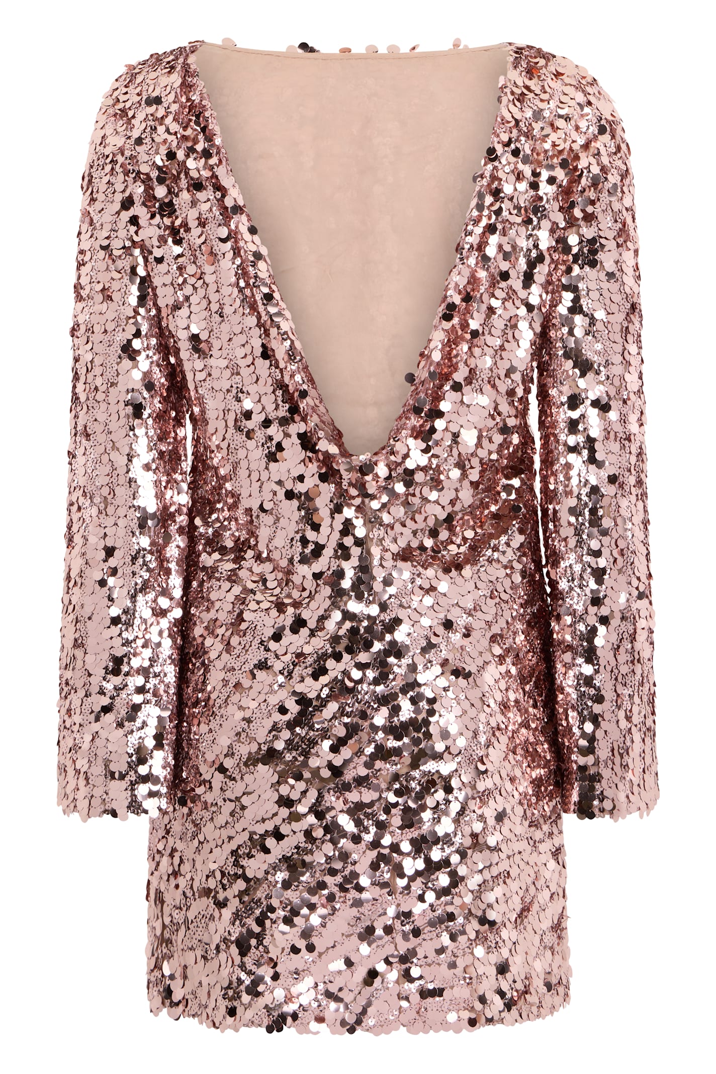 Valentino Elegant Pink Dress With Shimmering Sequins In Pink