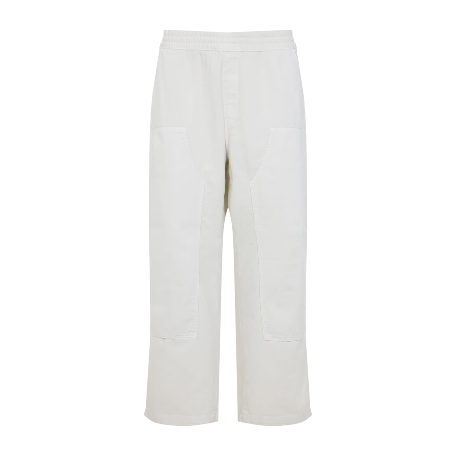 Carhartt Wide Leg Cropped Trousers Pockets In White