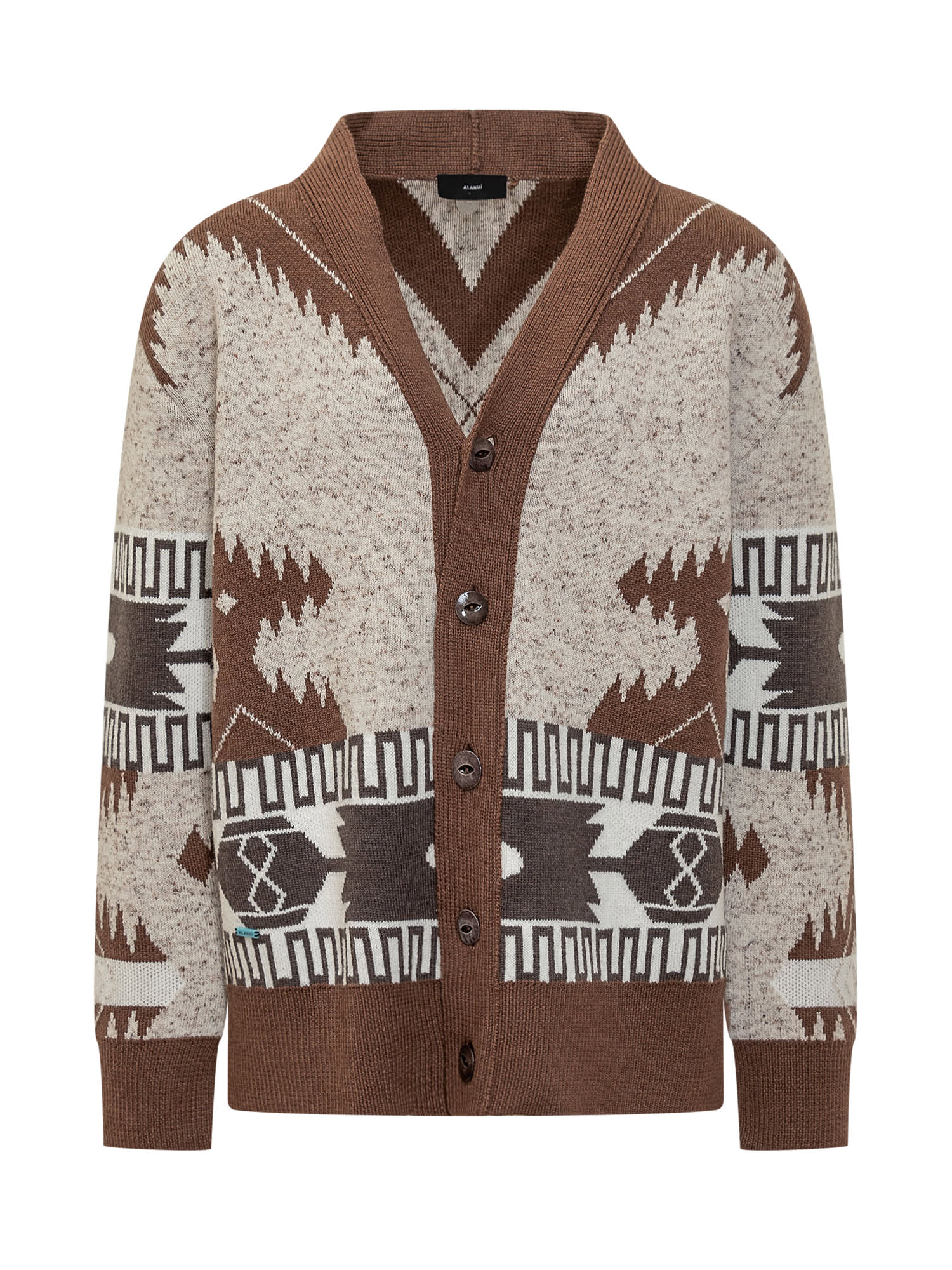 Shop Alanui Dreamscape Cardigan In Dune/dakar