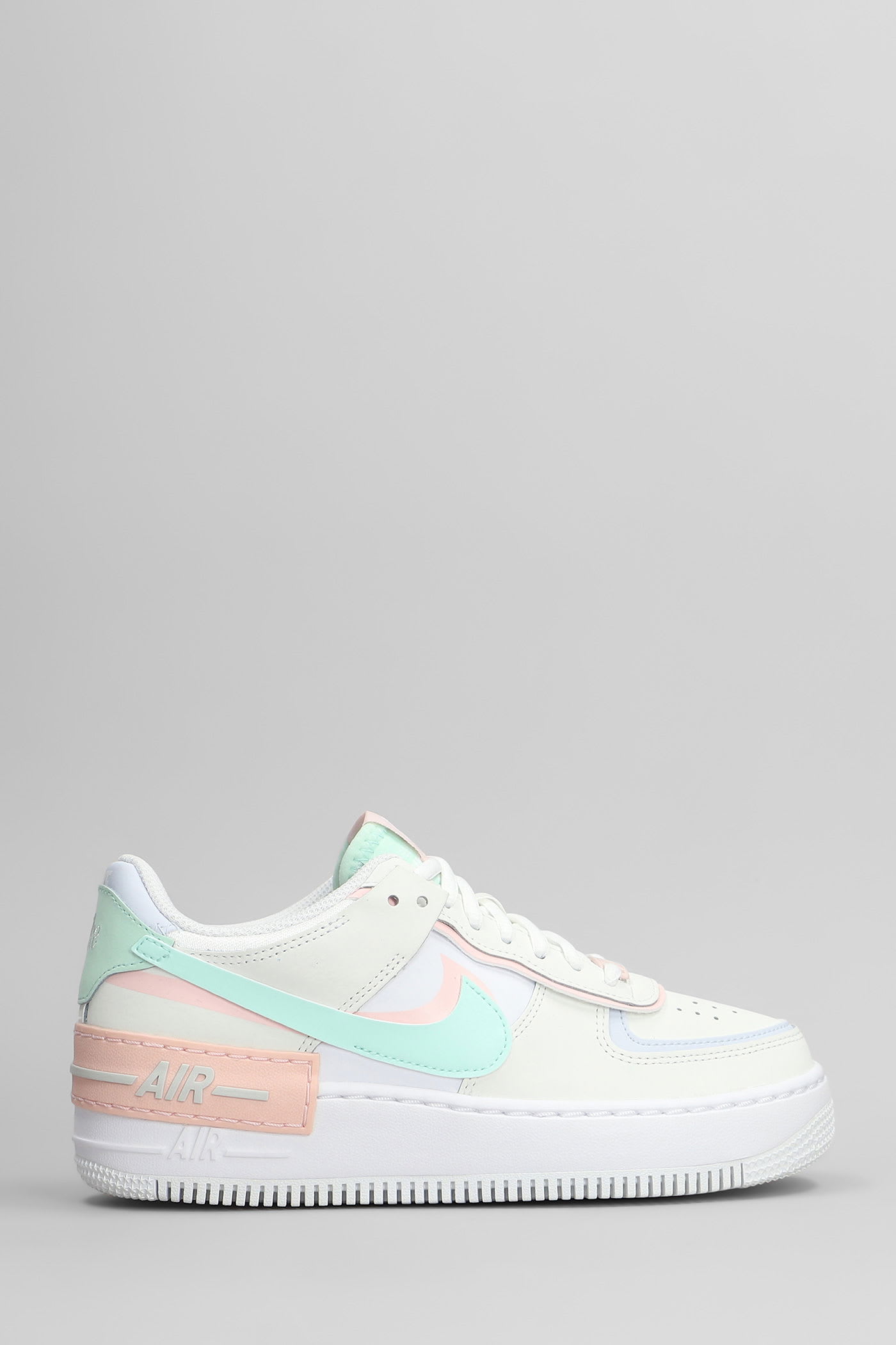 Nike Af1 Shadow Sneakers In White Leather In White