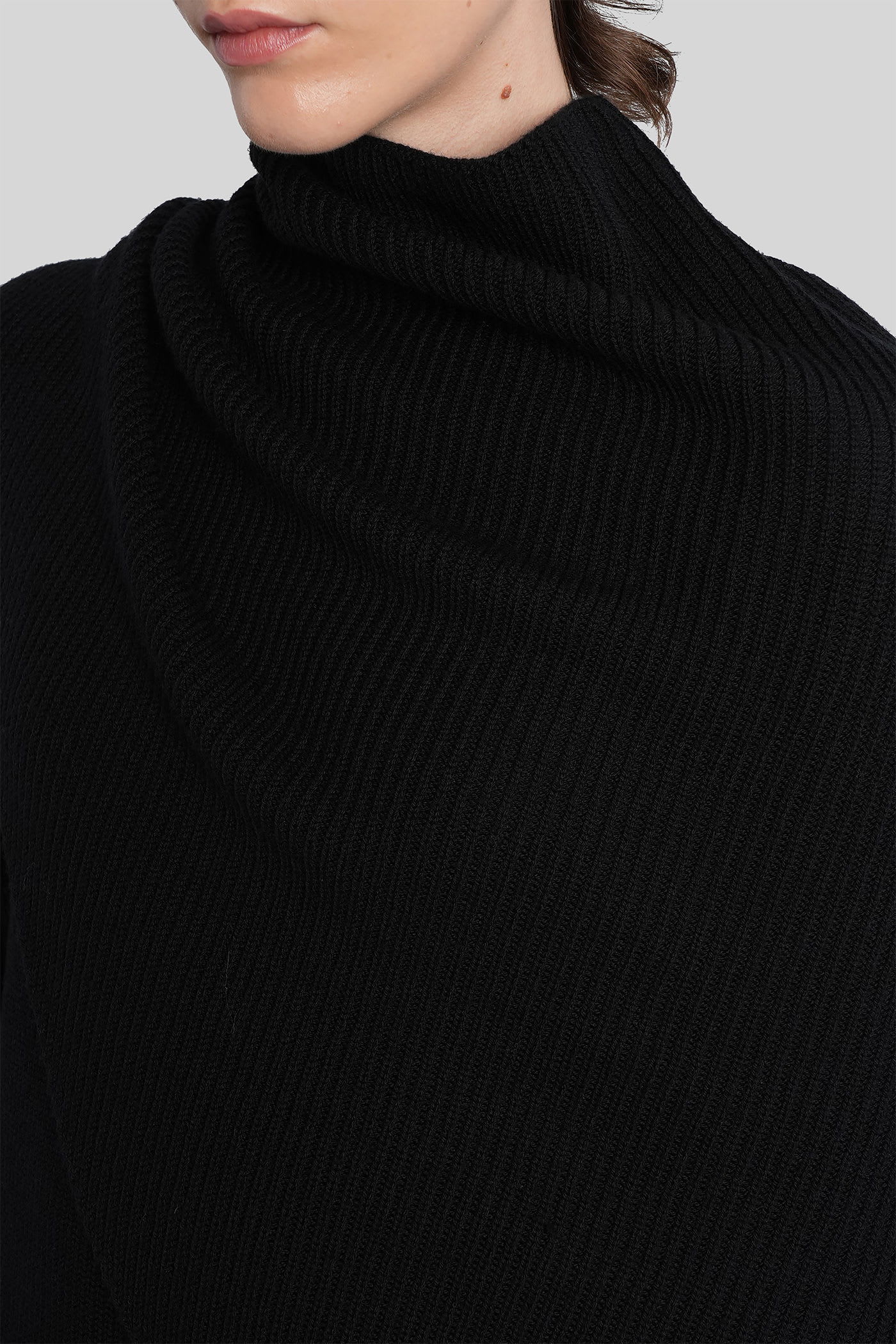 Entire Studios Wrap Sweater Knitwear In Black Wool In Black