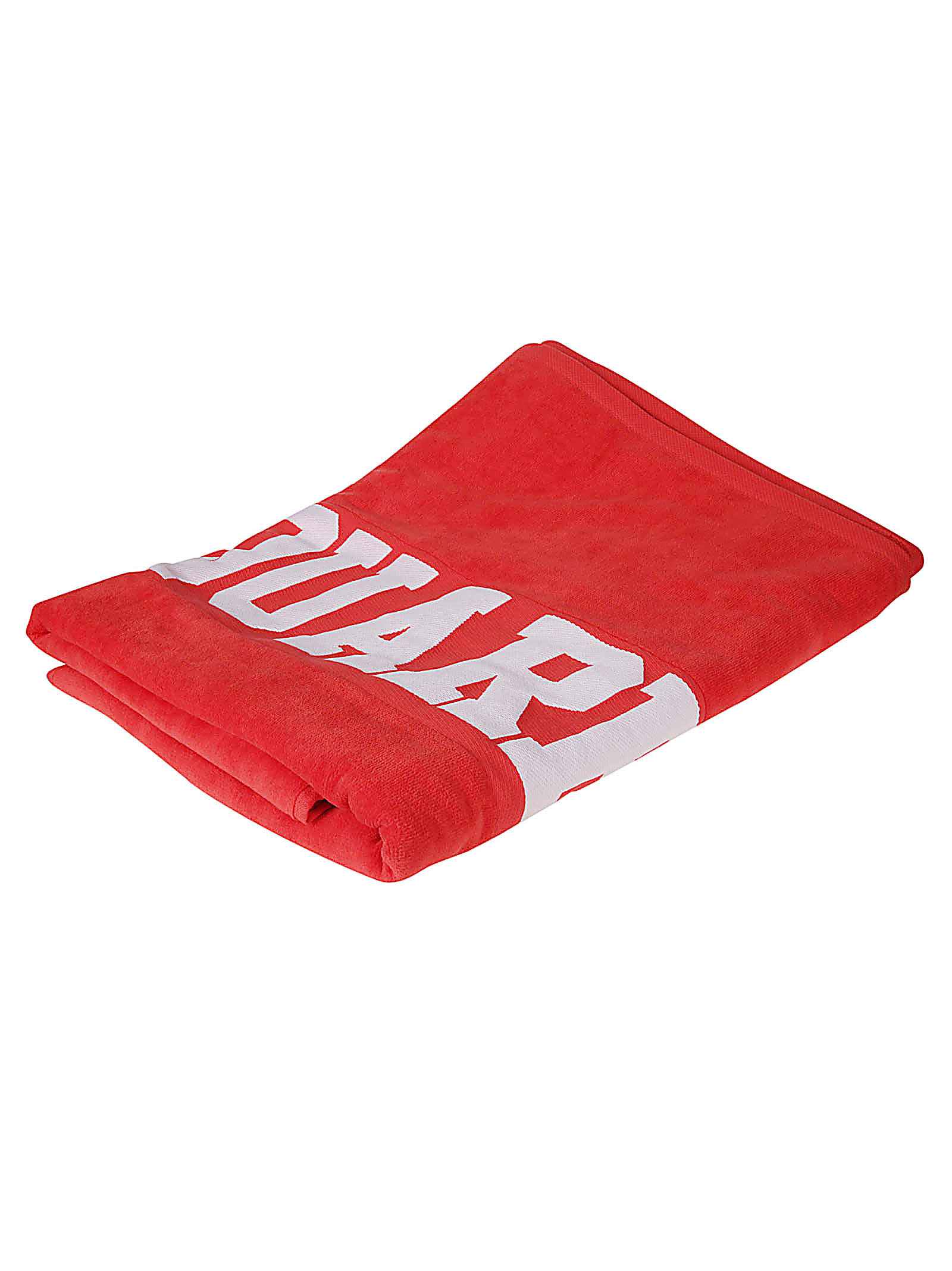 Shop Dsquared2 D2 Logo Beach Towel In Red