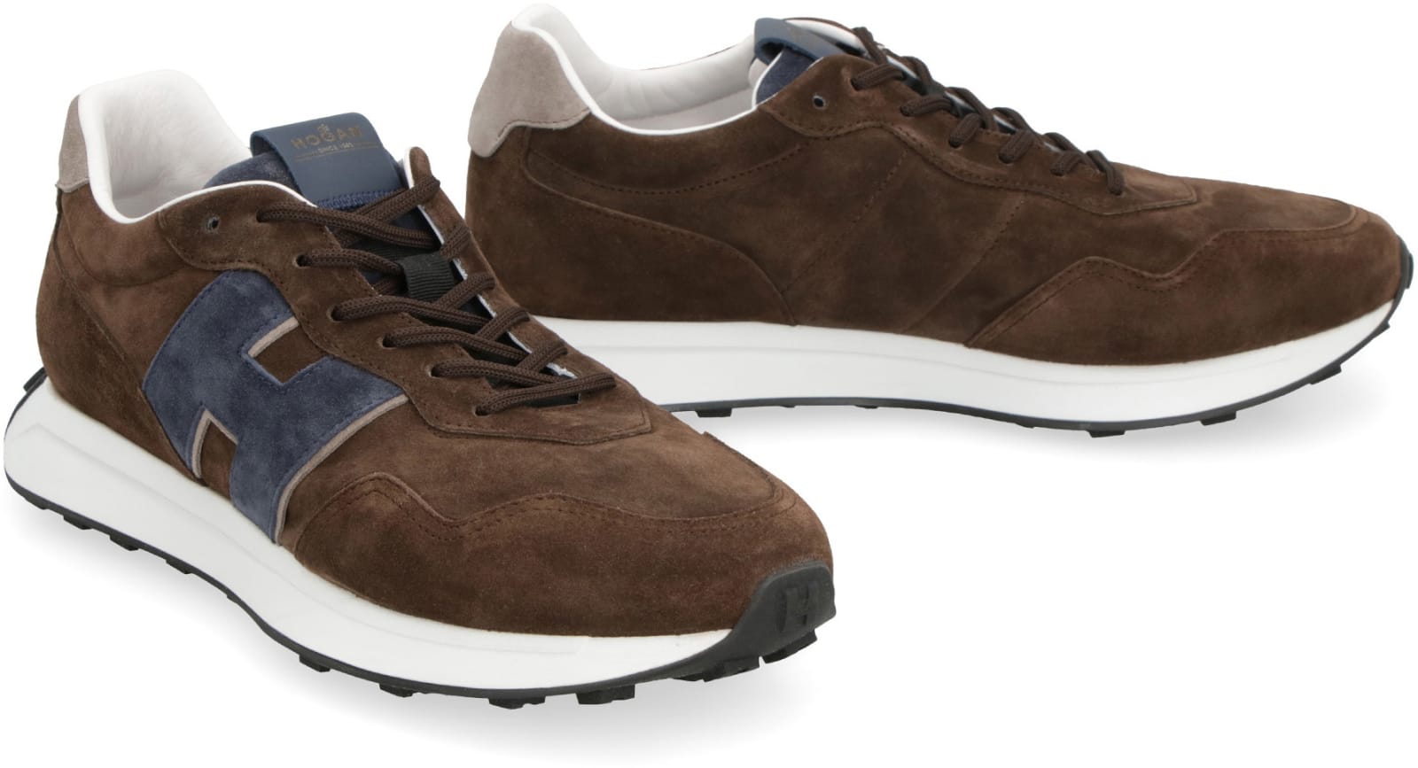 Shop Hogan H601 Leather Low-top Sneakers In Brown