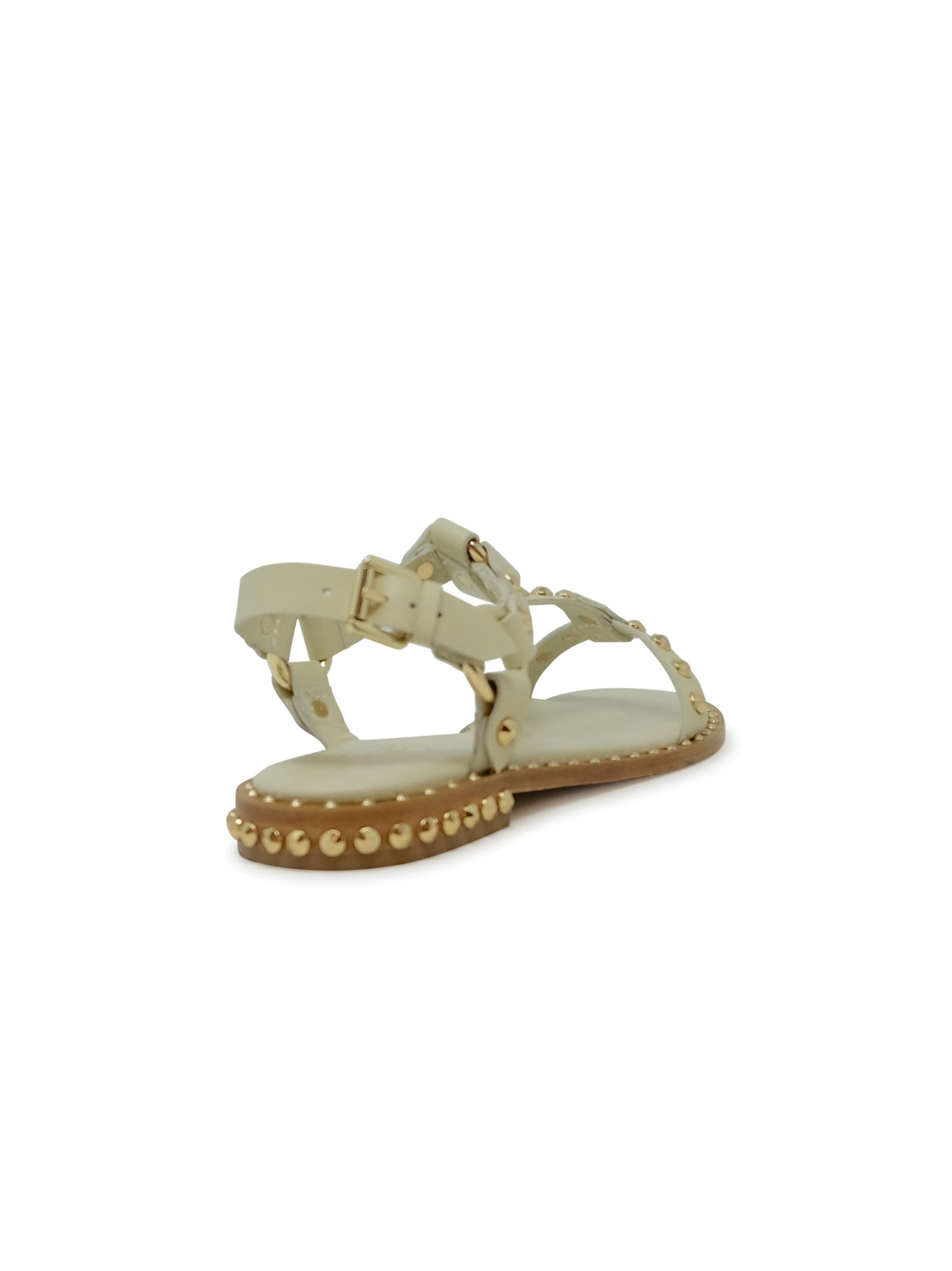 Ash White Leather Sandal In White