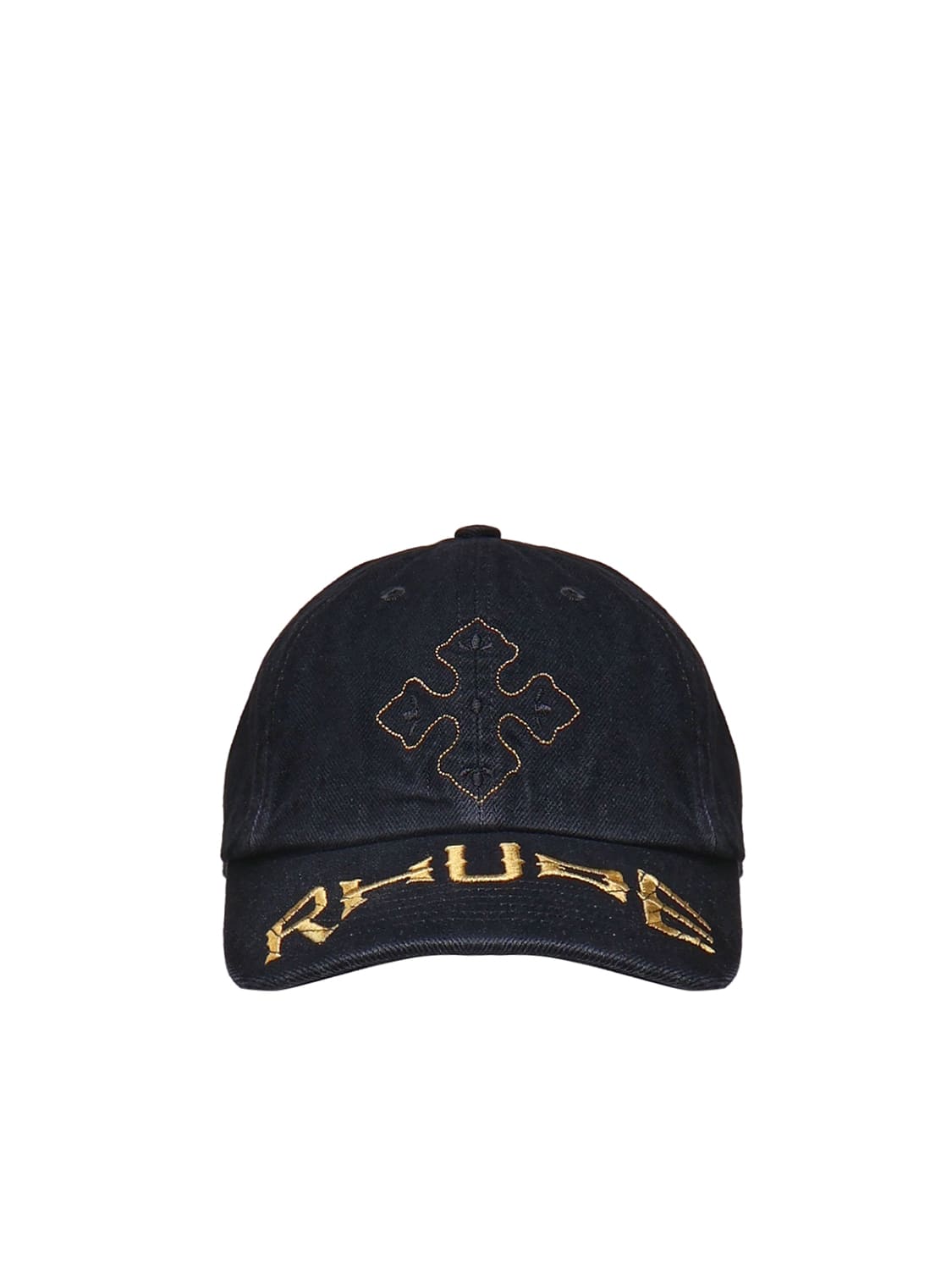 Shop Rhude Baseball Hat Logo In Black