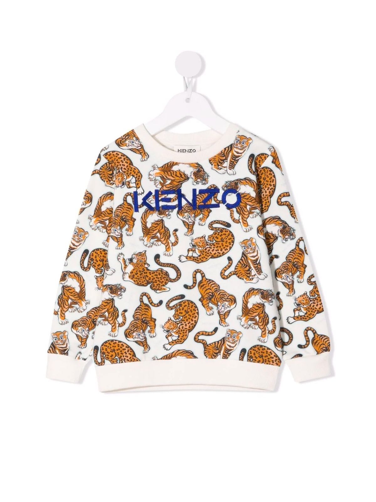 Kenzo Kids Sweatshirt Round Neck All Over Print