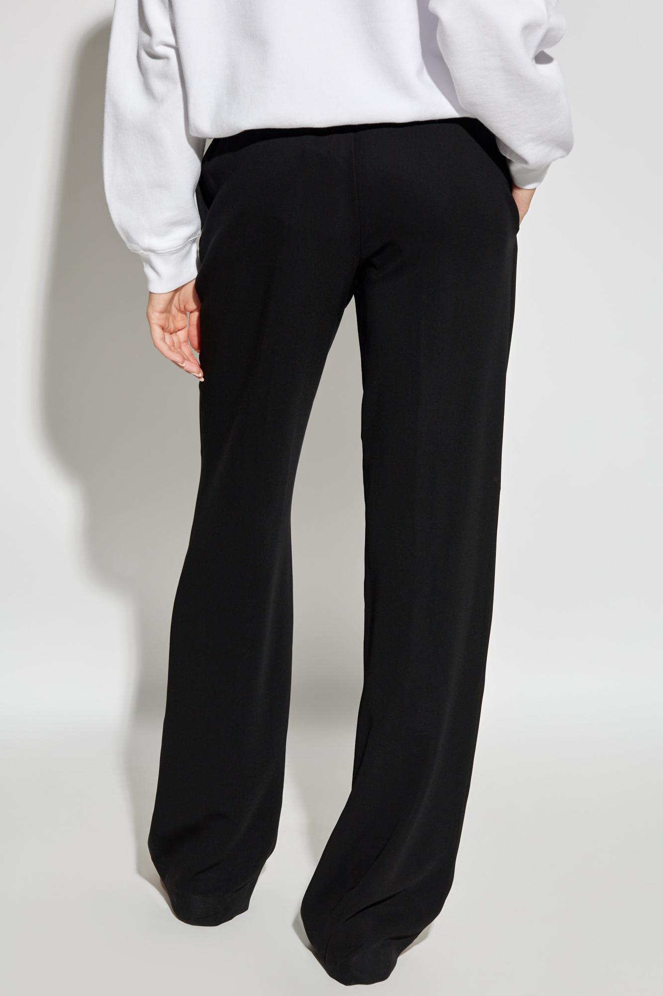 Shop Anine Bing Wide-leg Pants In Black
