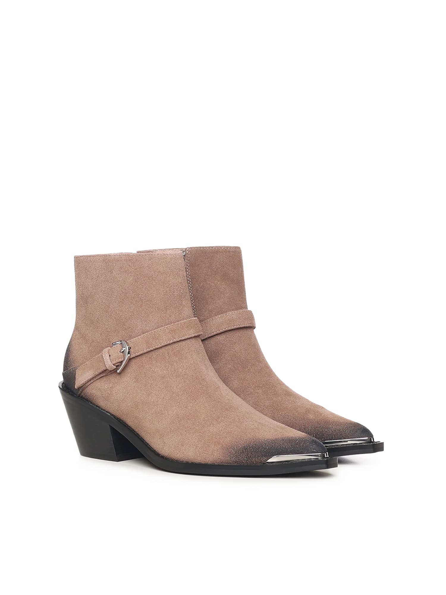 Coccinelle Connie Suede Ankle Boots In Brown