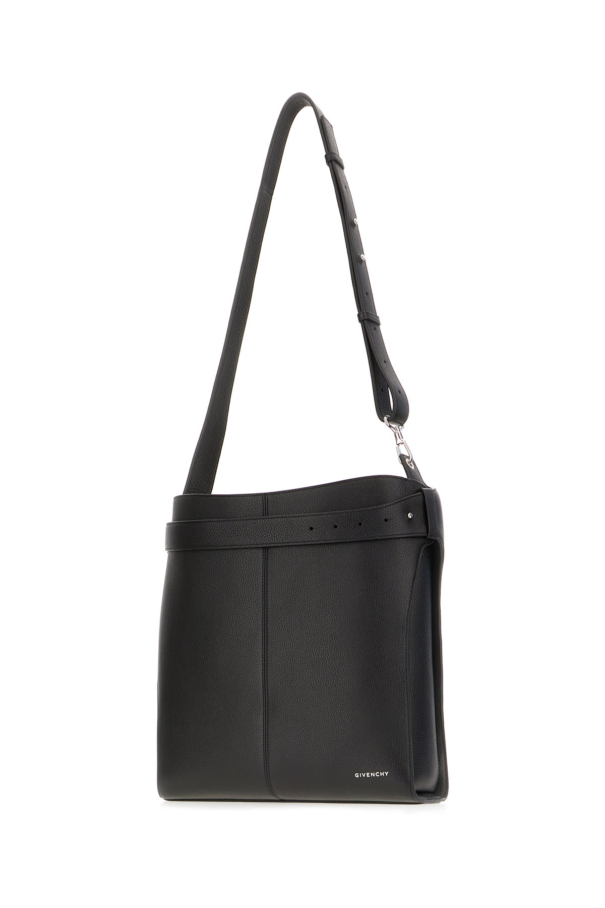 Givenchy Black Leather Shopping Bag In Black