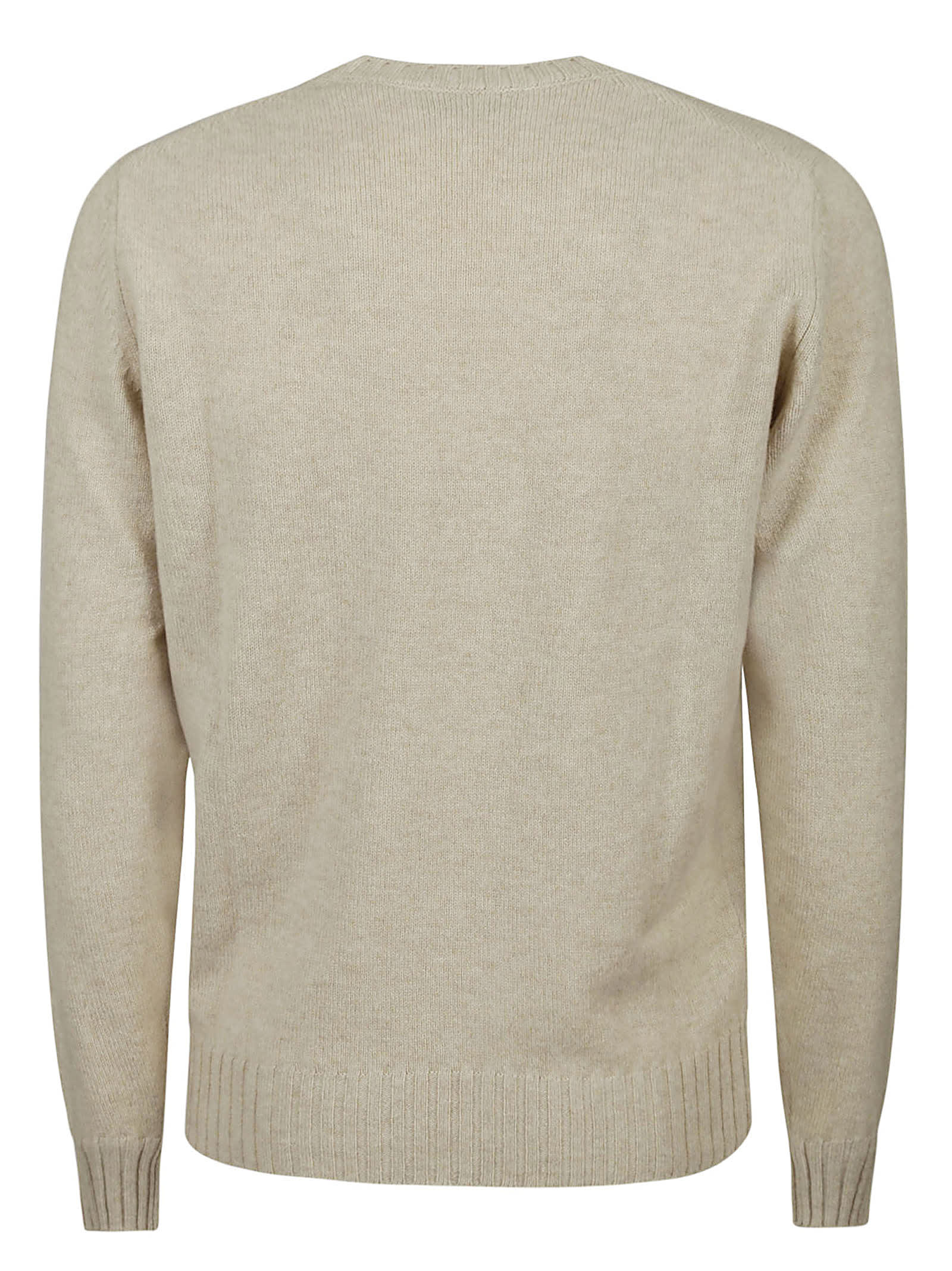 Shop Filippo De Laurentiis Crewneck Wool Cashmere In Linen