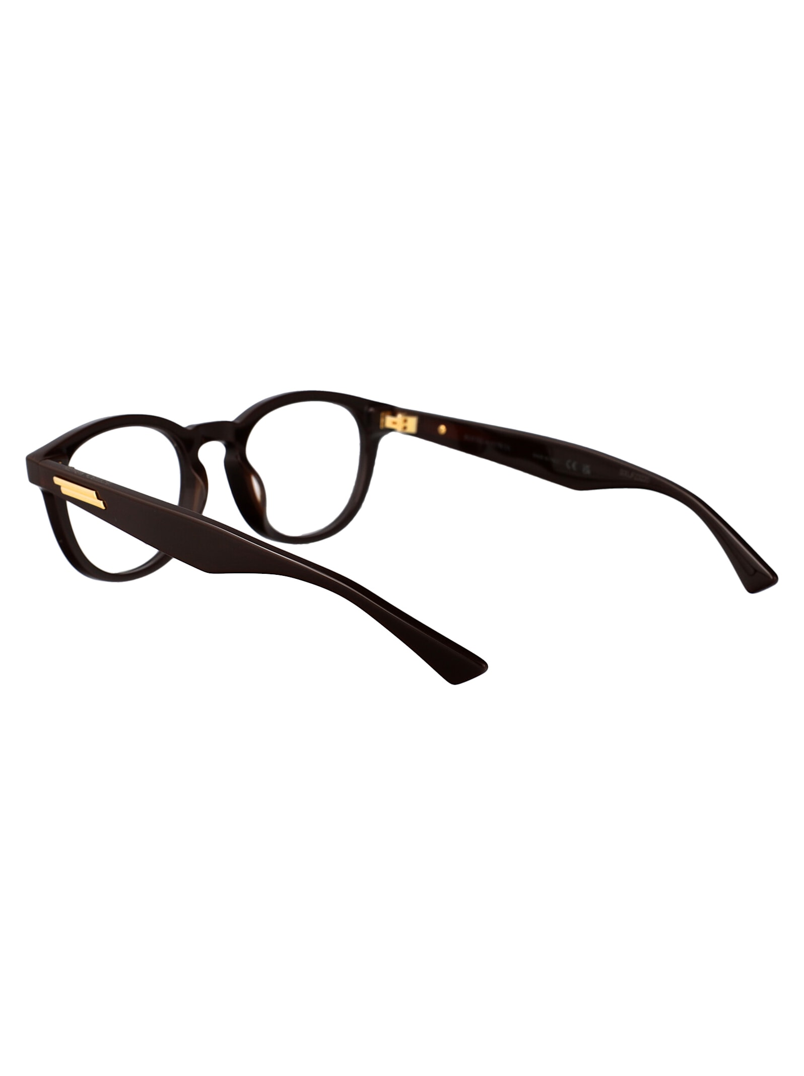 Bottega Veneta Bv1339ok Glasses In Brown-brown-transparent