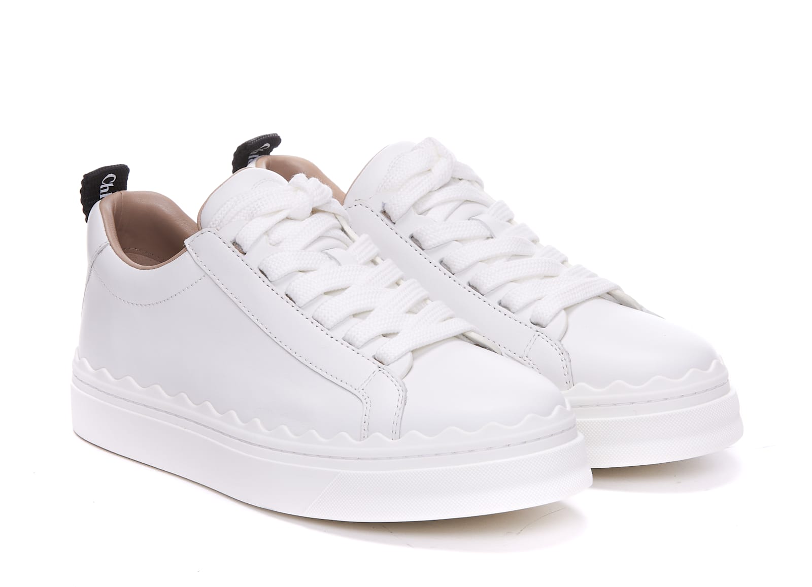 Shop Chloé Lauren Sneakers In White