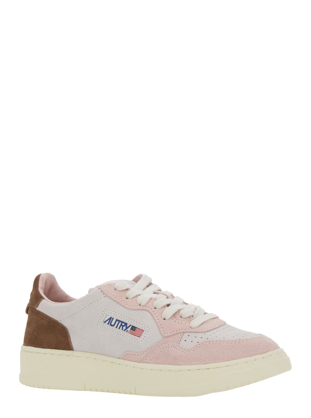 Autry Medalist Multicolor Low Top Sneakers With Logo Detail In Leather And Suede Woman In Multi