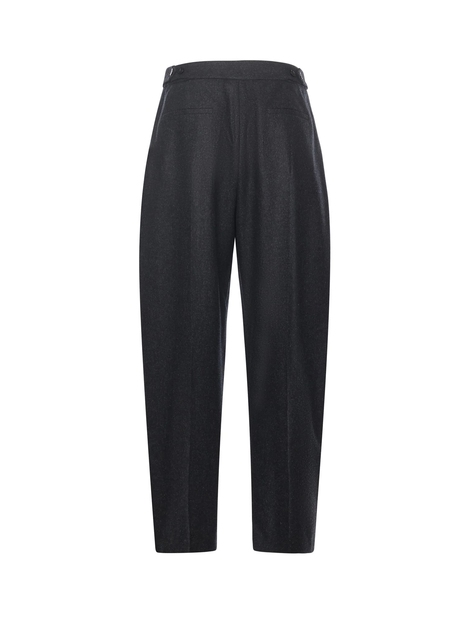Alaïa Tailored Trousers In Merino Wool Flannel In Black