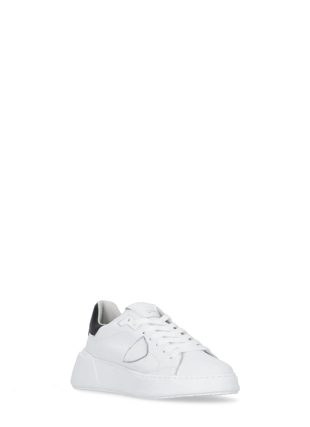 Shop Philippe Model Tres Temple Low Sneakers In White