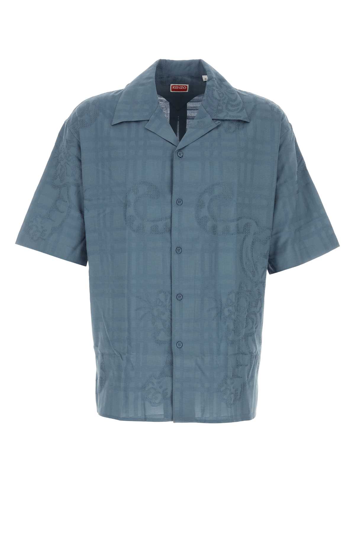 Shop Kenzo Air Force Cotton Blend Shirt In Blue