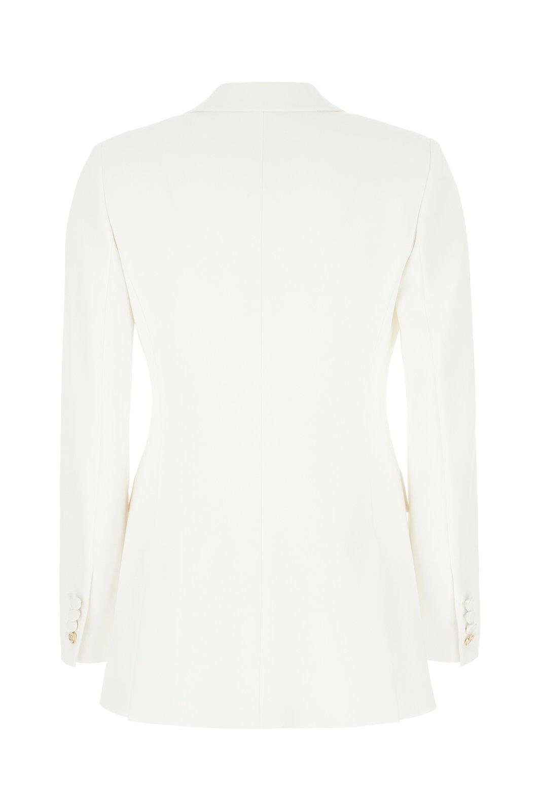 Shop Max Mara Cady Single-breasted Tuxedo Jacket In White