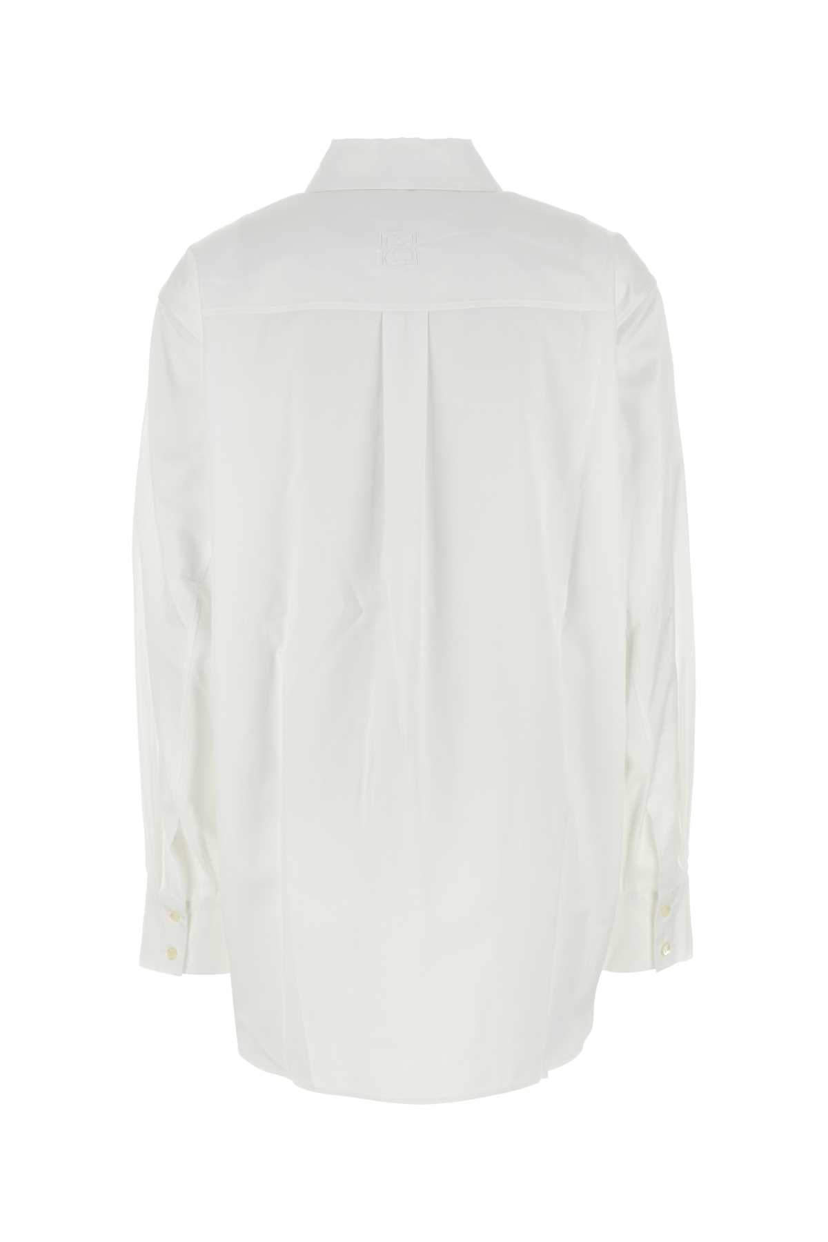 Shop Magda Butrym White Poplin Oversize Shirt