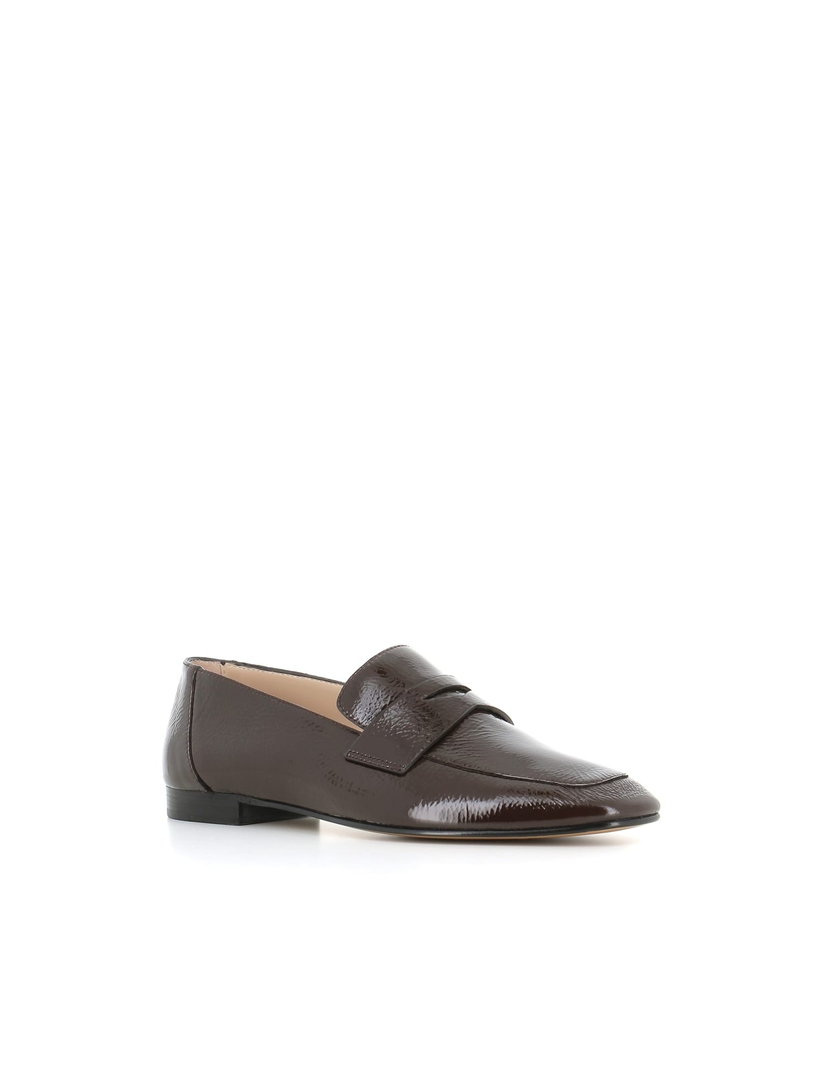 Shop Le Monde Beryl Loafer Placket In Chocolate