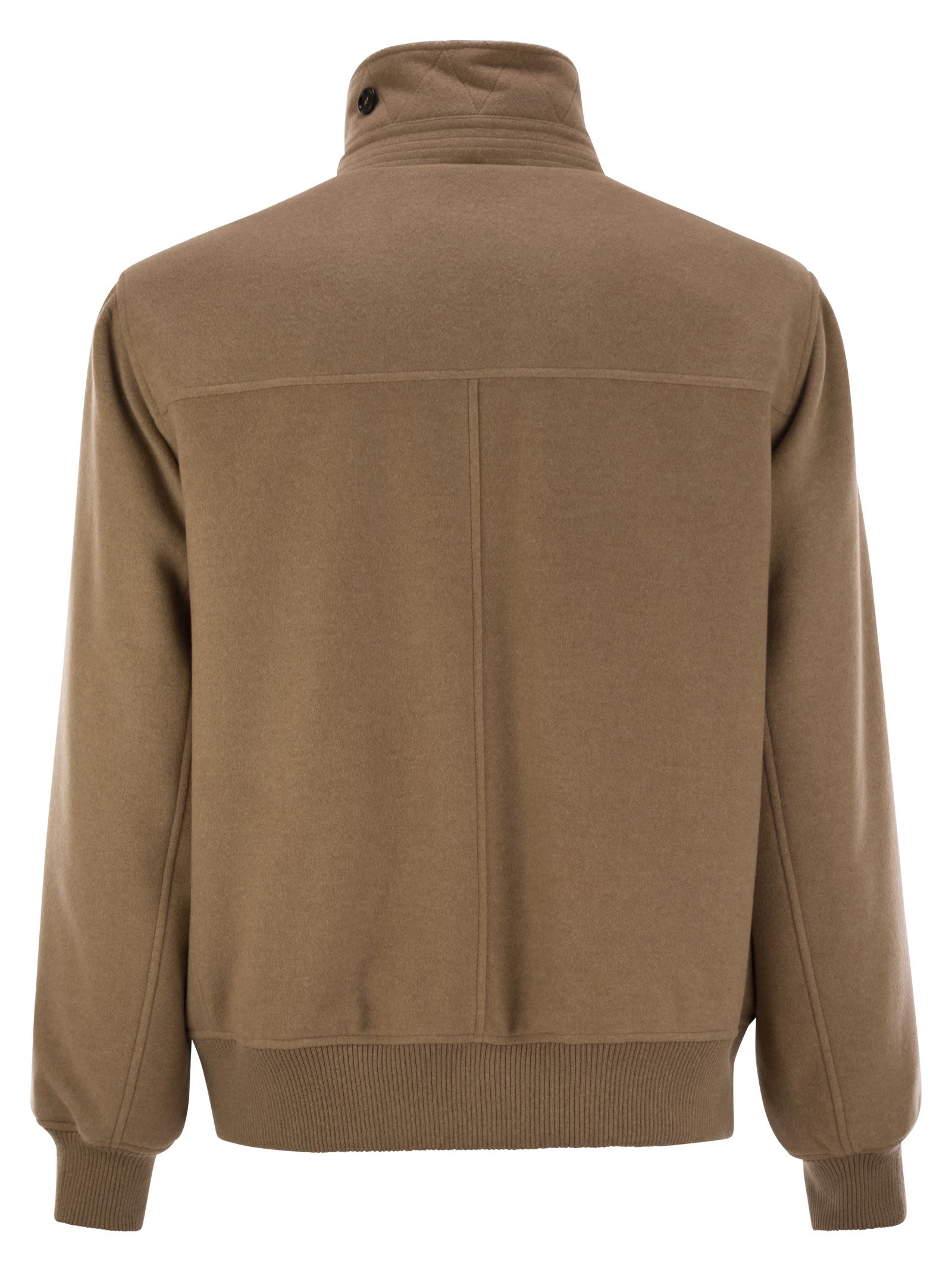 Shop Brunello Cucinelli Cashmere Bomber Jacket In Camel