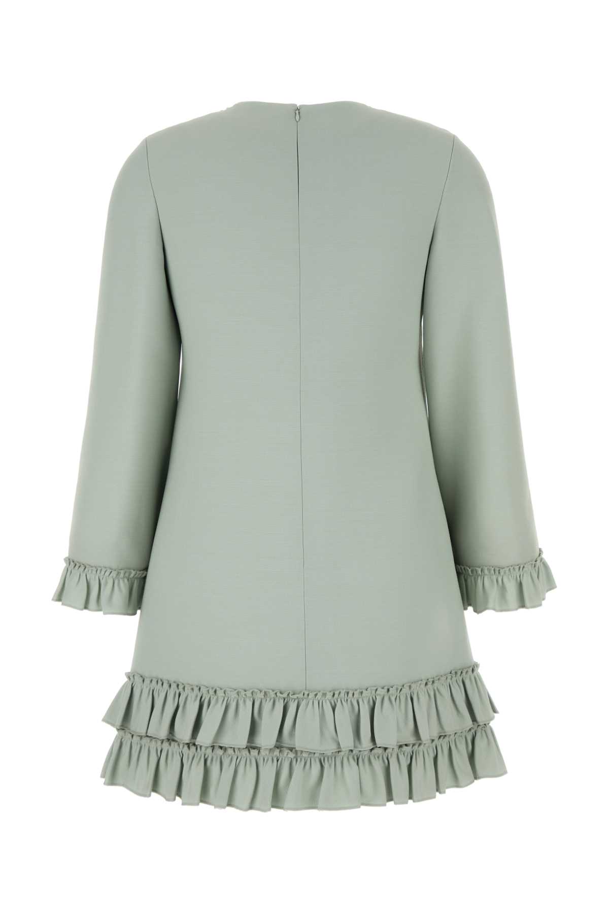 VALENTINO MINT GREEN WOOL BLEND MINI DRESS 