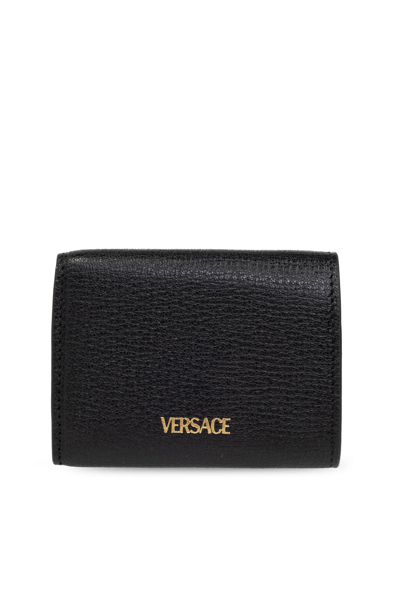 Versace Leather Wallet In Multi