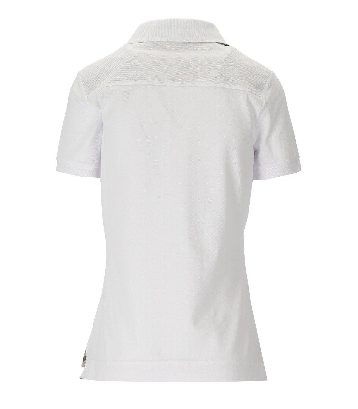 Shop Barbour Buttoned Short Sleeved Polo Shirt In White