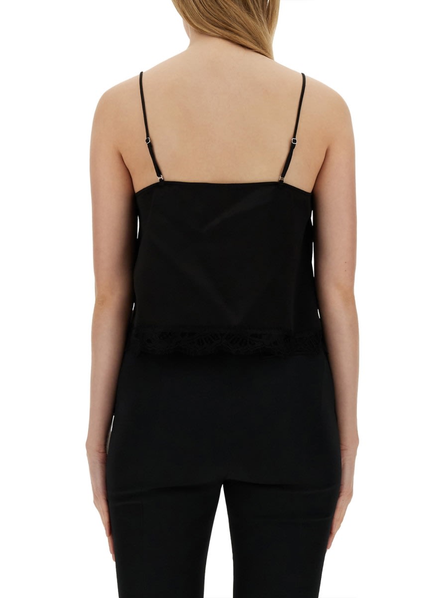 Shop Alexander Mcqueen Top With Thin Straps In Black