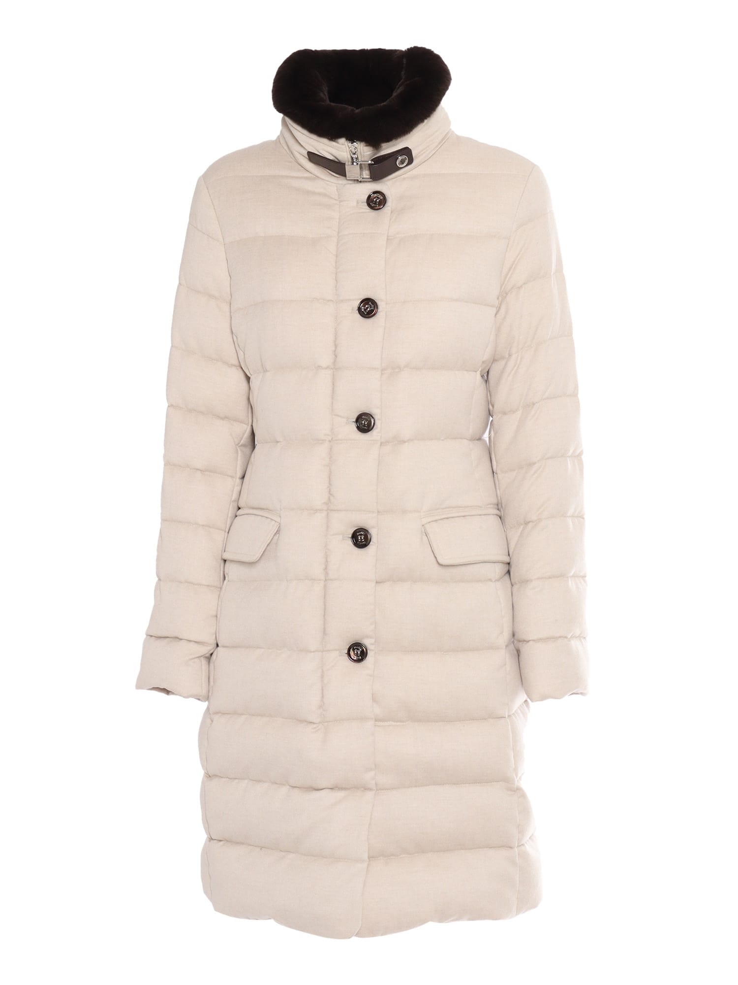 Shop Moorer Vetiver-il Jacket In Beige