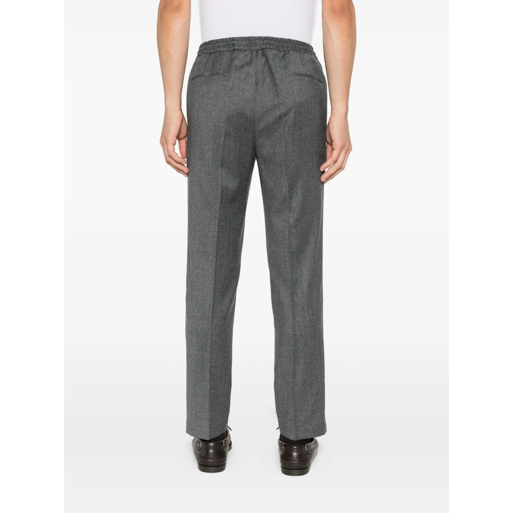 Briglia 1949 Drawstring Wool Trousers In Gray