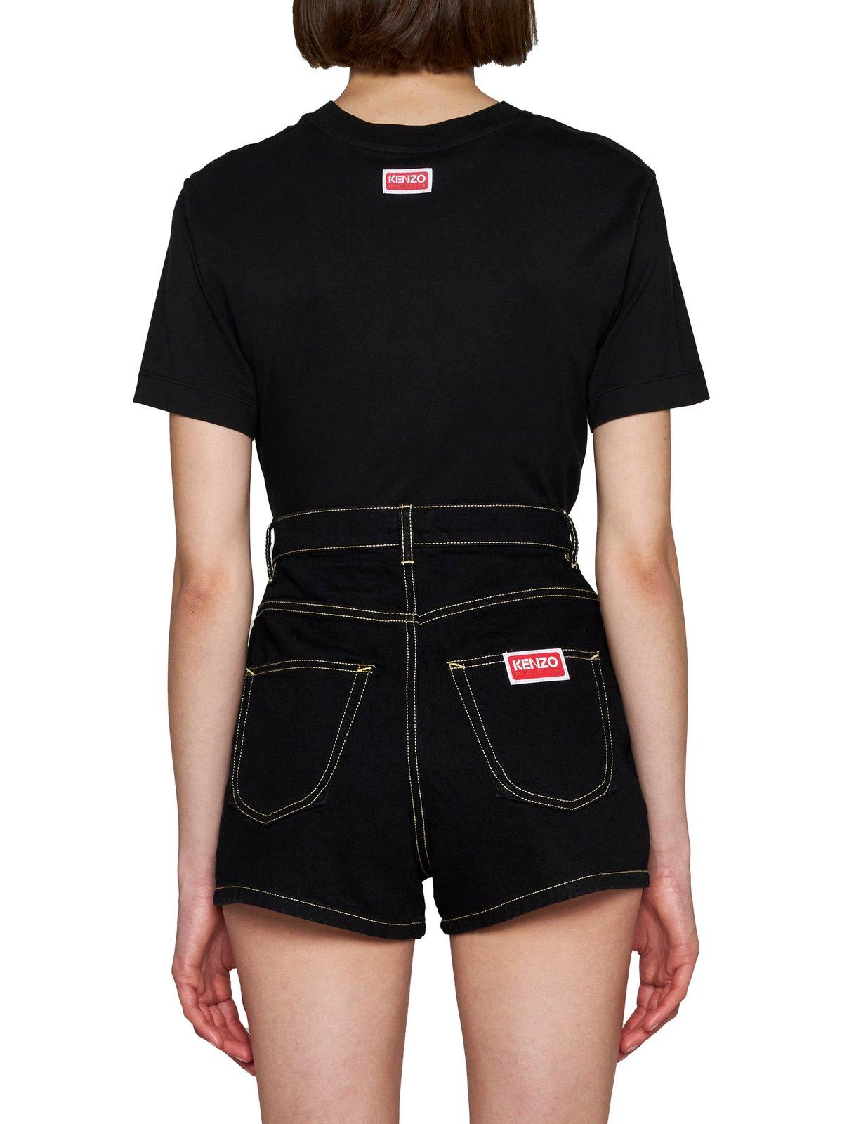 Shop Kenzo Logo-patch Shorts