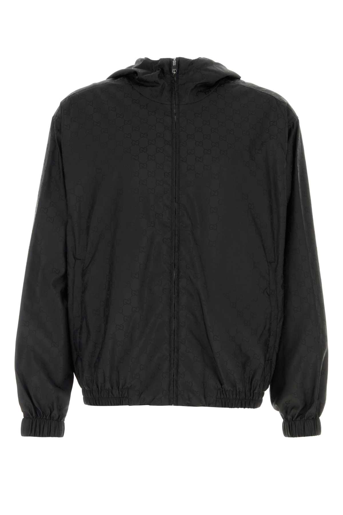 Gucci Black Gg Fabric Windbreaker