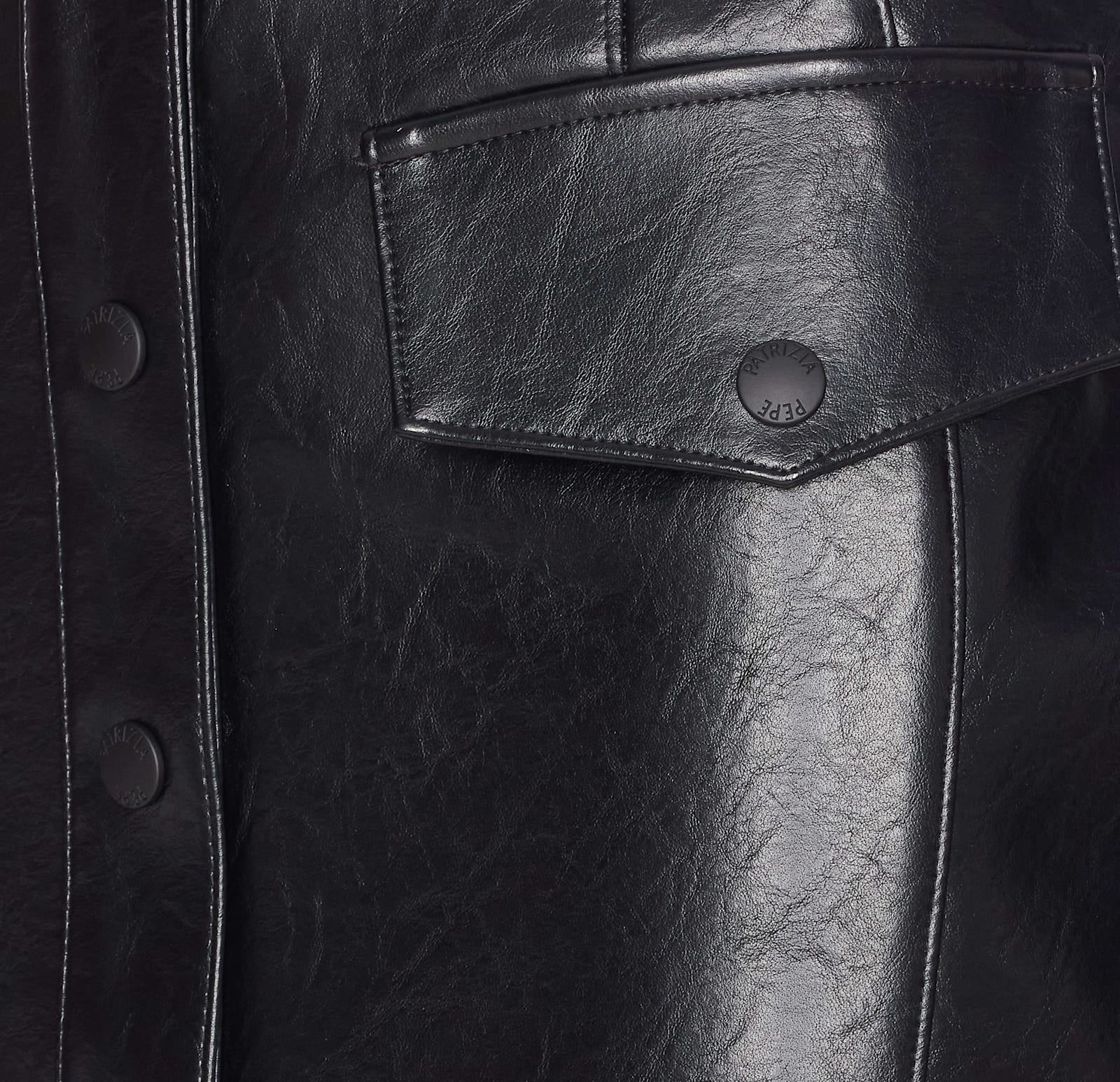Patrizia Pepe Glam Rock Miniskirt With Buttons In Black