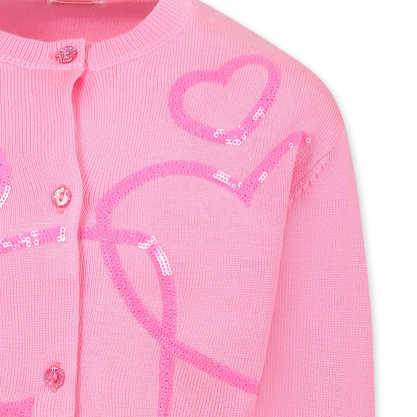 Shop Billieblush Pink Cardigan For Girl With Logo