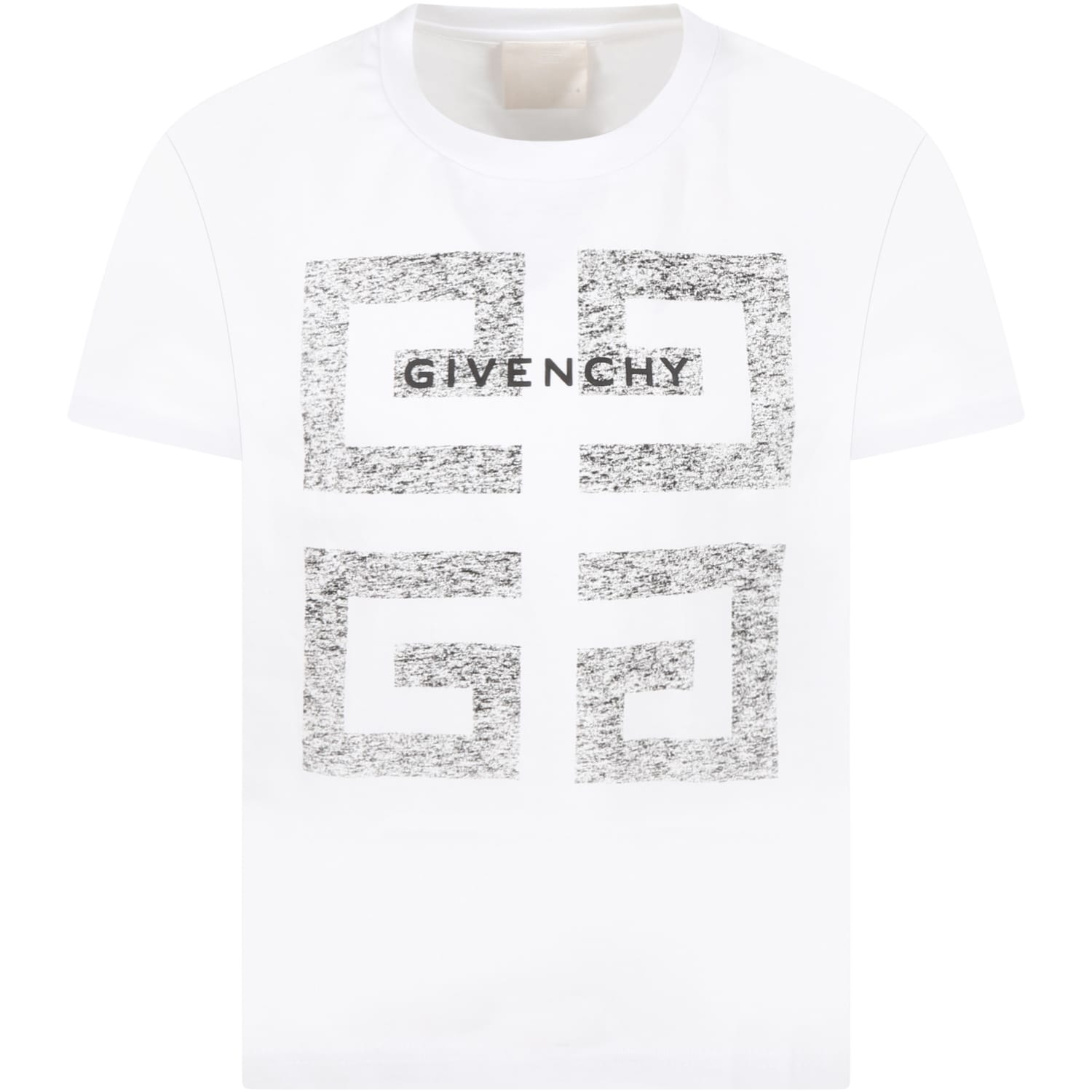 Givenchy White T-shirt For Boy With Logos