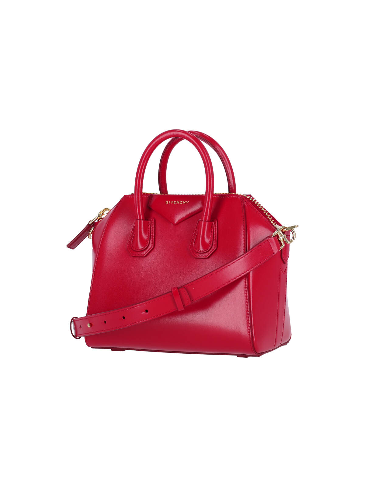 Givenchy Antigona Mini Top-handle Bag In Patent Leather In Red
