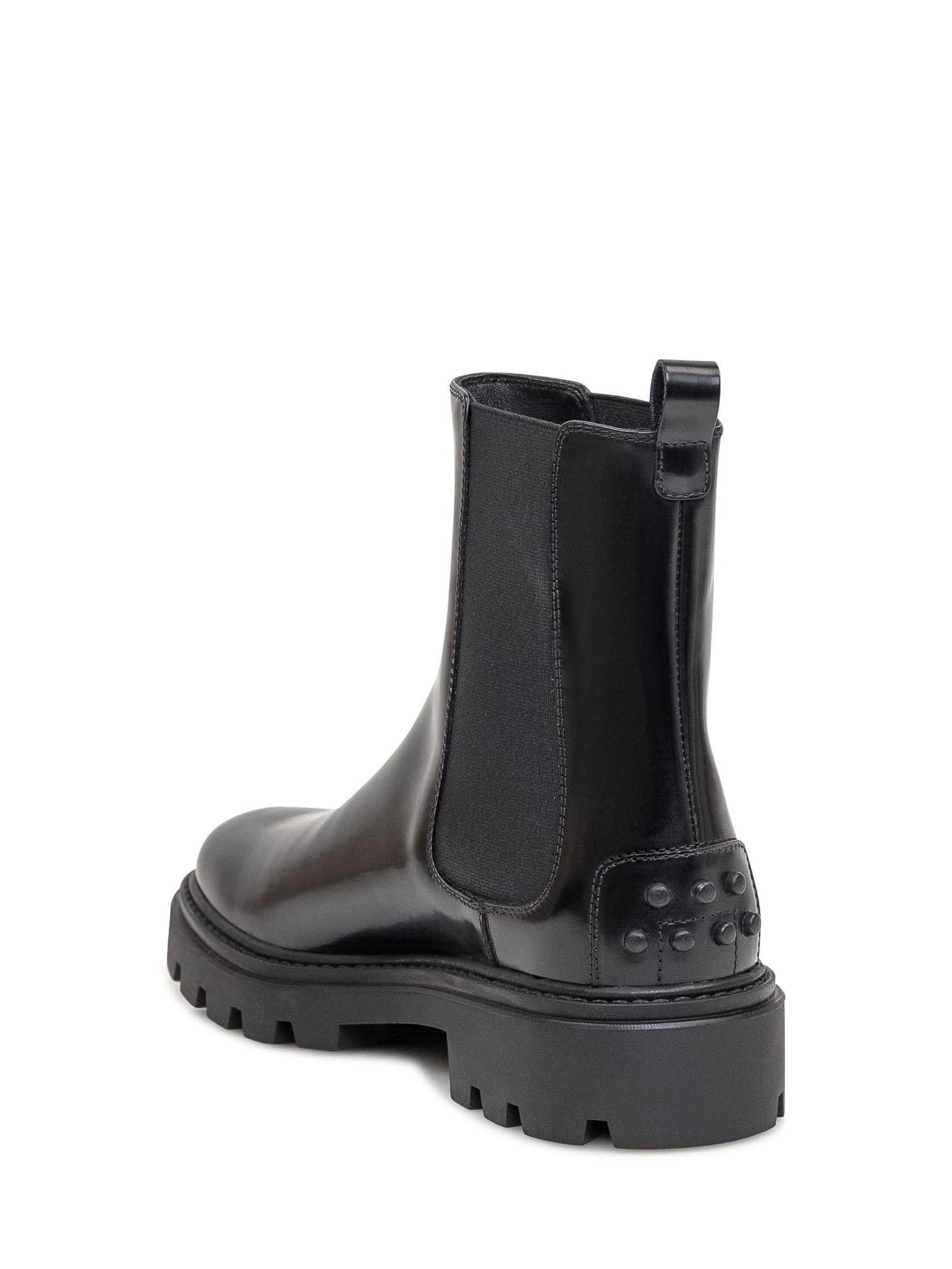 Shop Tod's Leather Boot In Nero