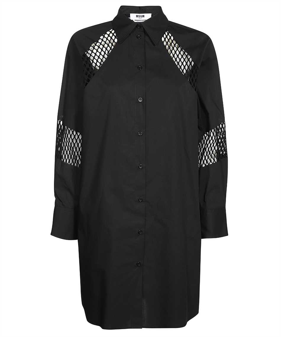 Msgm Cotton Dress In Black
