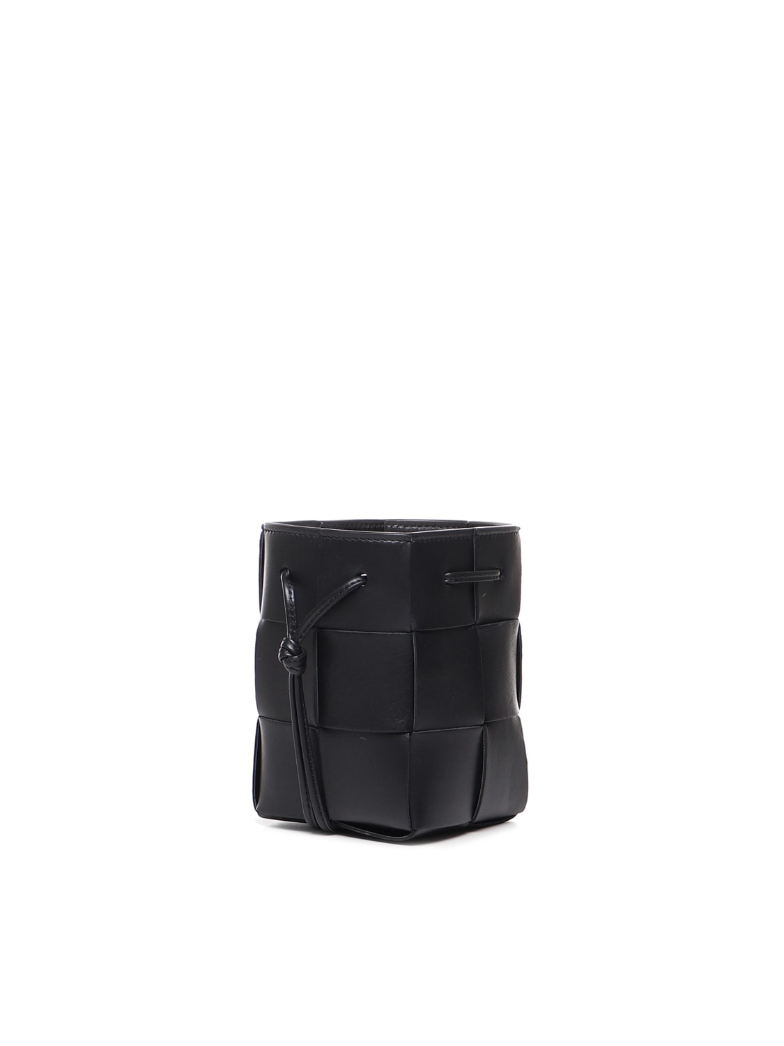 Shop Bottega Veneta Cassette Mini Bucket Bag In Black-gold